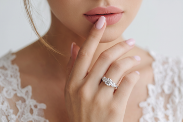 White Gold Three-Stone Diamond Ring