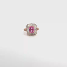 Pink Sapphire Cocktail Ring in Rose Gold