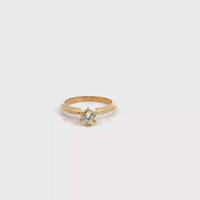 Classic Six-Prong Diamond Solitaire Ring in Yellow Gold
