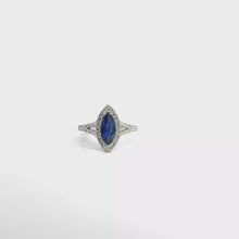 Marquise Sapphire Cocktail Ring in White Gold