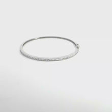 Diamond Baguette Channel Set Bangle in White Gold