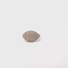 Rose Gold Diamond Pavé Signet Ring