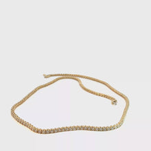 Classic Diamond Tennis Necklace in Yellow Gold
