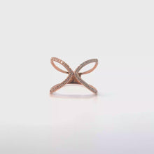 Rose Gold Criss-Cross Statement Ring