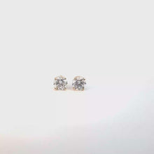 Classic Round Diamond Stud Earrings — Yellow Gold