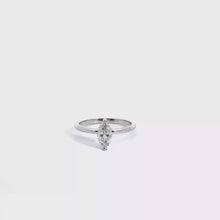 Marquise Cut Diamond Solitaire Ring in White Gold