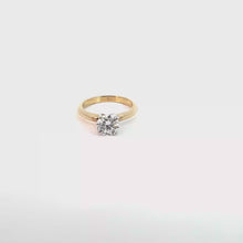 Round Brilliant Diamond Solitaire Ring in Yellow Gold