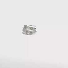 White Gold Diamond Multi-Band Cluster Ring