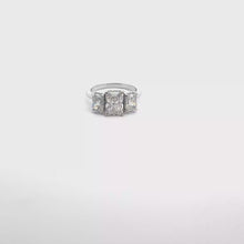 Three-Stone Diamond Ring in White Gold