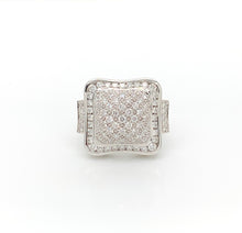 18K White Gold 2 CT Round Brilliant Cut Colorless - VS Diamond Pave Ring Size 7