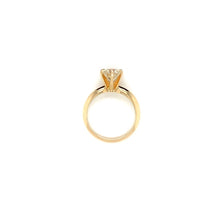 14K Yellow Gold 1 1/2 CT Round Brilliant Cut Faint - VS1 Diamond Solitaire Engagement Ring Size 7