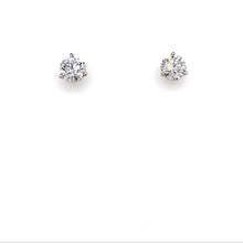 14K White Gold 2 CT Round Brilliant Cut Near Colorless Lab-Grown Diamond Stud Earrings
