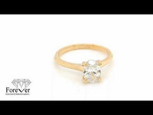 14K Yellow Gold 1 CT Oval Near Colorless Lab-Grown Diamond Solitaire Engagement Ring Size 7